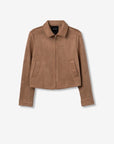 Roma Suede Jacket - Tan