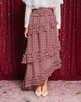 Fates Check Ruffle Skirt