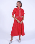 Sydney Polka Dress - Red