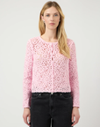 Annalina Crochet Cardigan - Pink