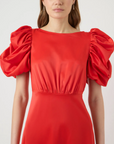 Pella Midi Dress - Red