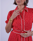 Sydney Polka Dress - Red
