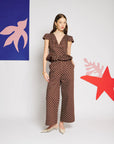 Arles Polka Trousers - Brown