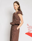 Arles Polka Top - Brown