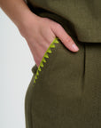 Senna Wide Trouser - Khaki