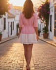 Thellis Knit Top - Pink Lady