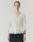 Ginga Crochet Top - White