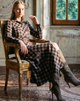 Sarah dress - Navy check print