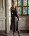 Sarah dress - Navy check print