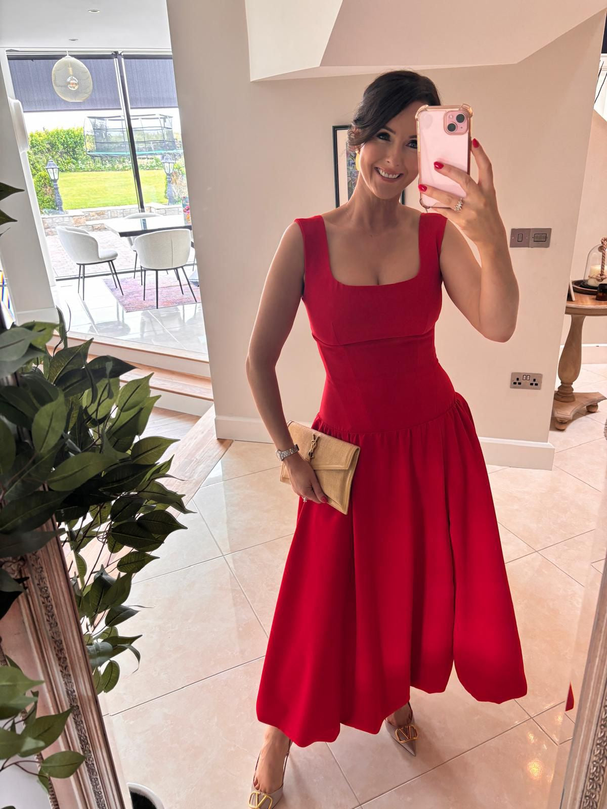 Brixley Bubble Dress - Red  Harper
