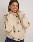 Jessy Cropped Trench - Beige