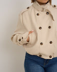 Jessy Cropped Trench - Beige