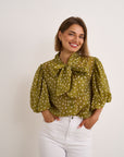 Eva Polka Blouse - Olive