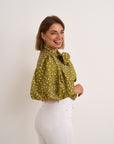 Eva Polka Blouse - Olive