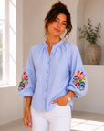 Frieda High Neck - Blue