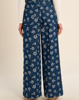 Valerie wide leg printed jeans