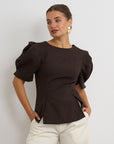 Simona top - Brown