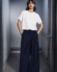 Chiara Wide Trousers - Navy