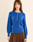 Bryce Knit Cardigan - Blue