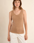 Nina Rose Knit Vest - Tan