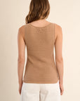 Nina Rose Knit Vest - Tan