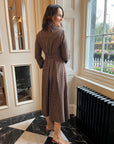 Aila Check Dress - Brown