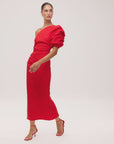 Isabela Midi Dress - Red