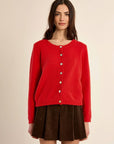 Freya Knit Cardigan - Red