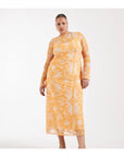 Cairo Mesh Dress - Sunset Orange