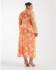 Cairo Mesh Dress - Sunset Orange
