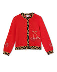 Cherry Holly Cardigan - Red