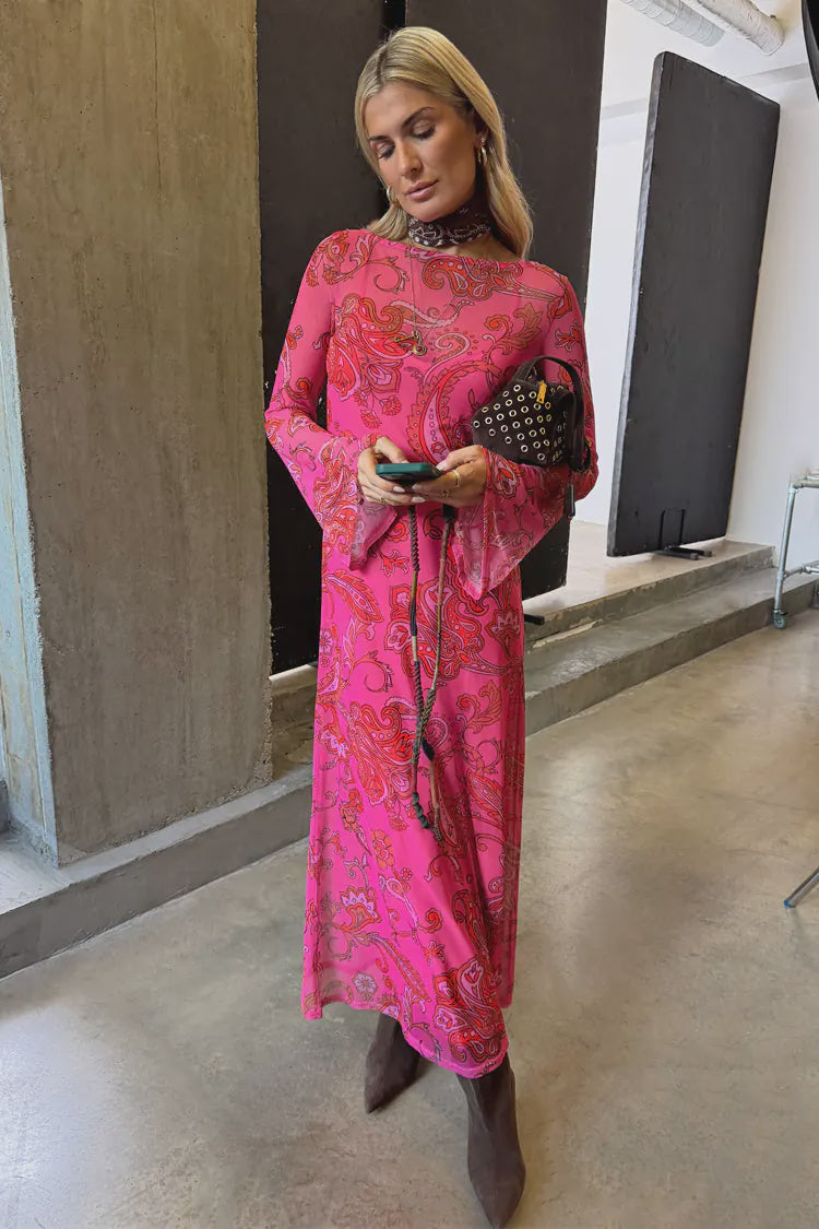 Pink Paisley Mesh Dress Harper Pink Paisley Mesh Dress Harper