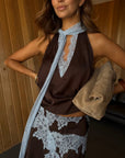 Lily Lace Top - Chocolate