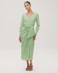 Paulina Mint Wrap Dress