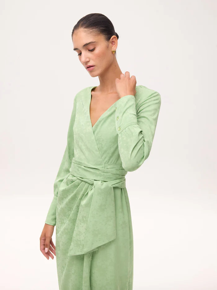 mint green wrap dress Mint Green Elegant Maternity wrap gown, pregnant guest, gender reveal outfit Large / Aqua main image 0