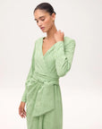 Paulina Mint Wrap Dress