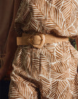 Raffia Belt -Beige