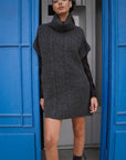 Lea Knit Poncho - Grey