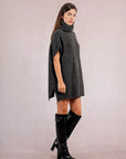 Lea Knit Poncho - Grey