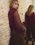 Mia Knit Sweater - Burgundy
