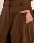 Kaylee Wide Trousers - Brown