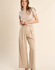 Zara Wide Trouser - Beige
