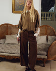 Kaylee Wide Trousers - Brown