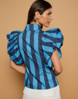 Balear Stripe Top - Blue