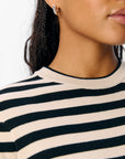 Ester Stripe Pullover - Black
