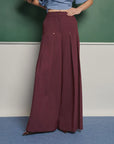 Kiraz Pleat Trousers - Burgundy