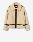 Reiss Sherpa Jacket - Beige