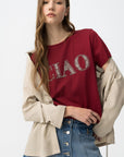 Ciao Slogan T - Maroon