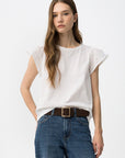 Graciosa Frill T Shirt - White