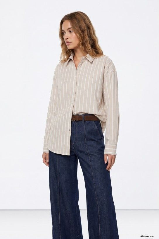 Tancy shirt - Beige stripe